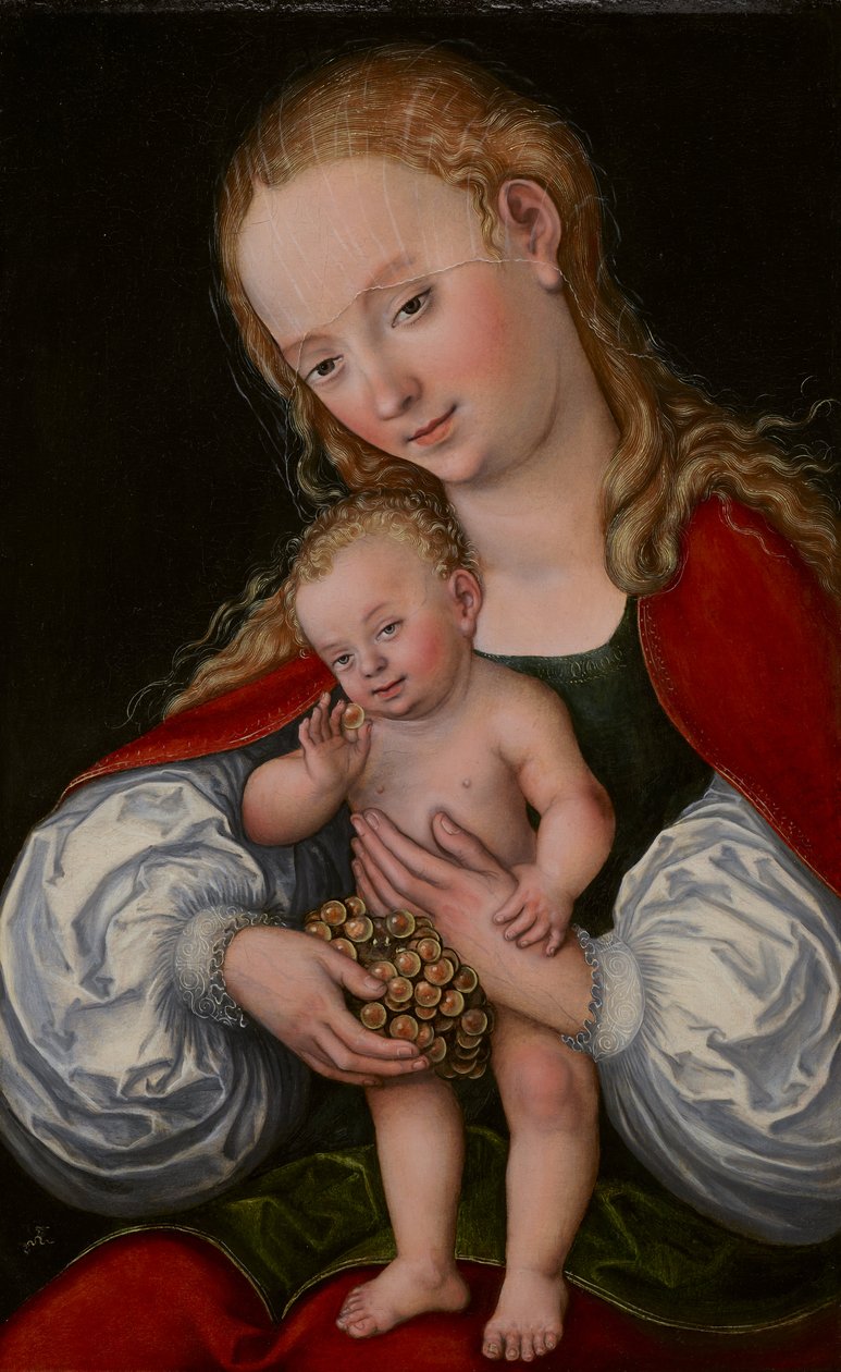 Madonna és gyermeke szőlővel alkotó: Lucas Cranach the Elder