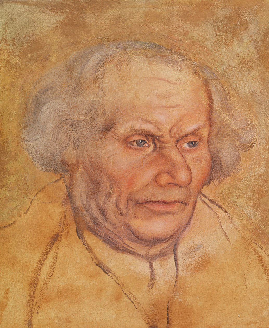 Hans Luther (1459-1530), Luther Márton atyja portréja (ceruza és WC papíron) alkotó: Lucas Cranach the Elder
