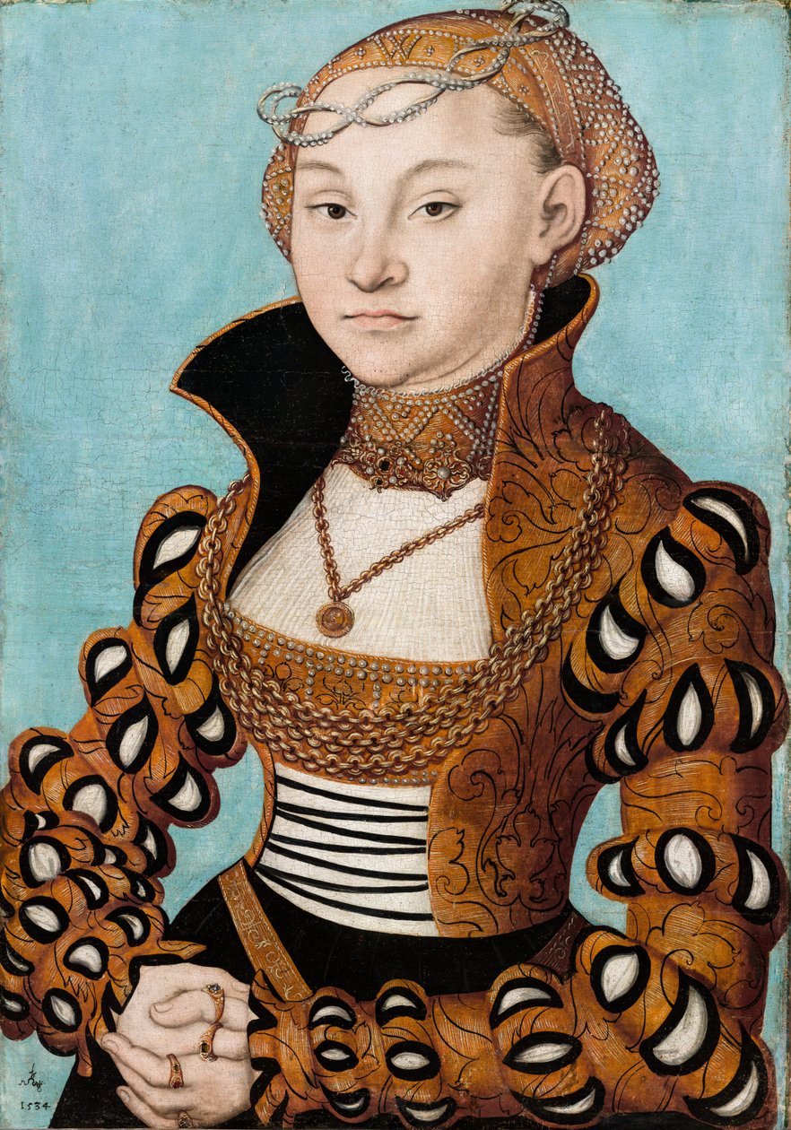 Mária szász hercegnő portréja alkotó: Lucas Cranach the Elder