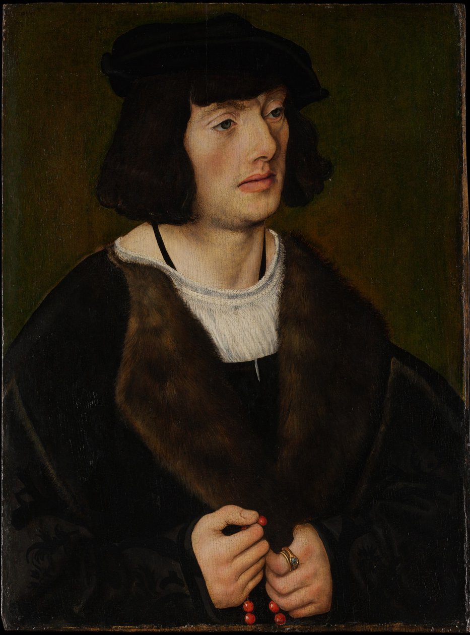 Egy férfi portréja rózsafüzérrel alkotó: Lucas Cranach the Elder
