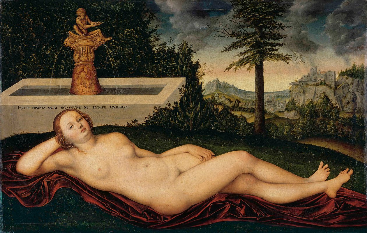Tavaszi nimfa a kútnál alkotó: Lucas Cranach the Elder
