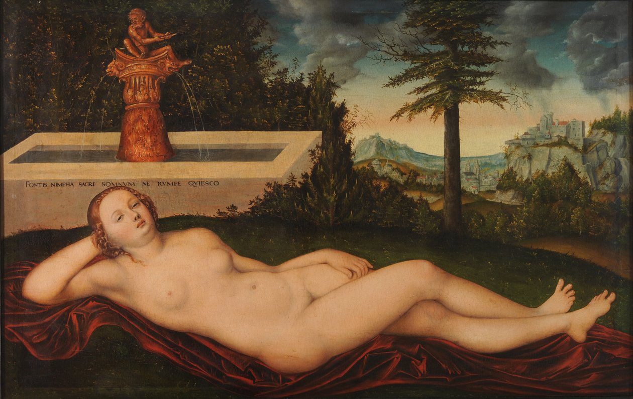 Fekvő folyónimfa a szökőkútnál alkotó: Lucas Cranach the Elder