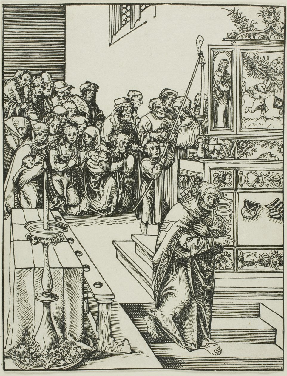 Szent János, az Apostolok mártíromsága című könyvből. alkotó: Lucas Cranach the Elder