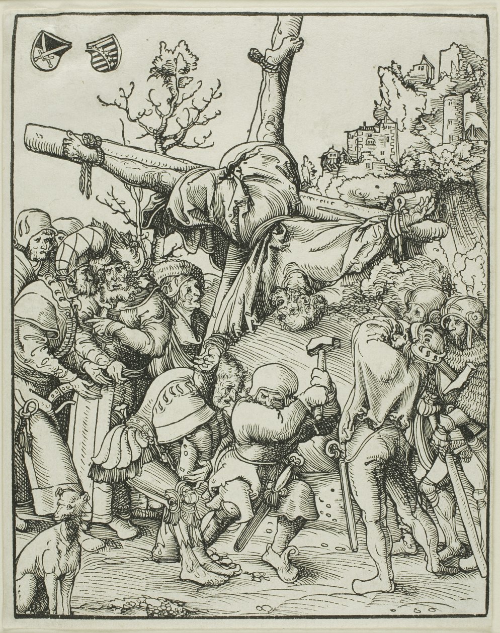 Szent Péter, az Apostolok mártíromsága című könyvből. alkotó: Lucas Cranach the Elder
