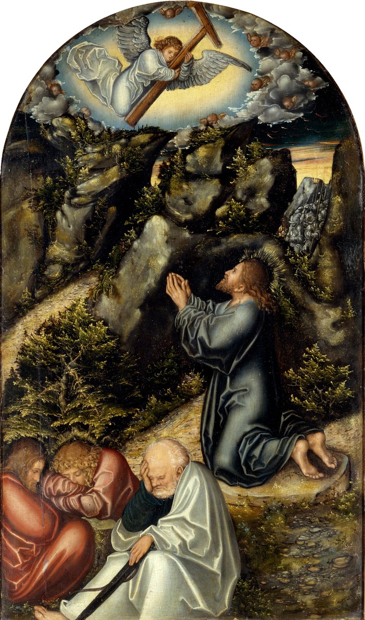 Az agónia a kertben c. 1520 alkotó: Lucas Cranach the Elder