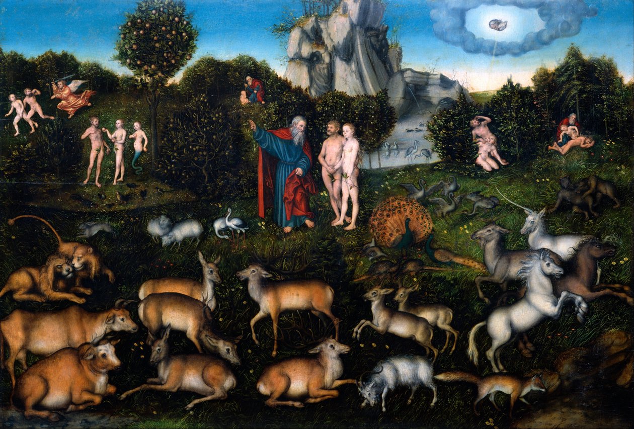 Az Édenkert, 1530 alkotó: Lucas Cranach the Elder