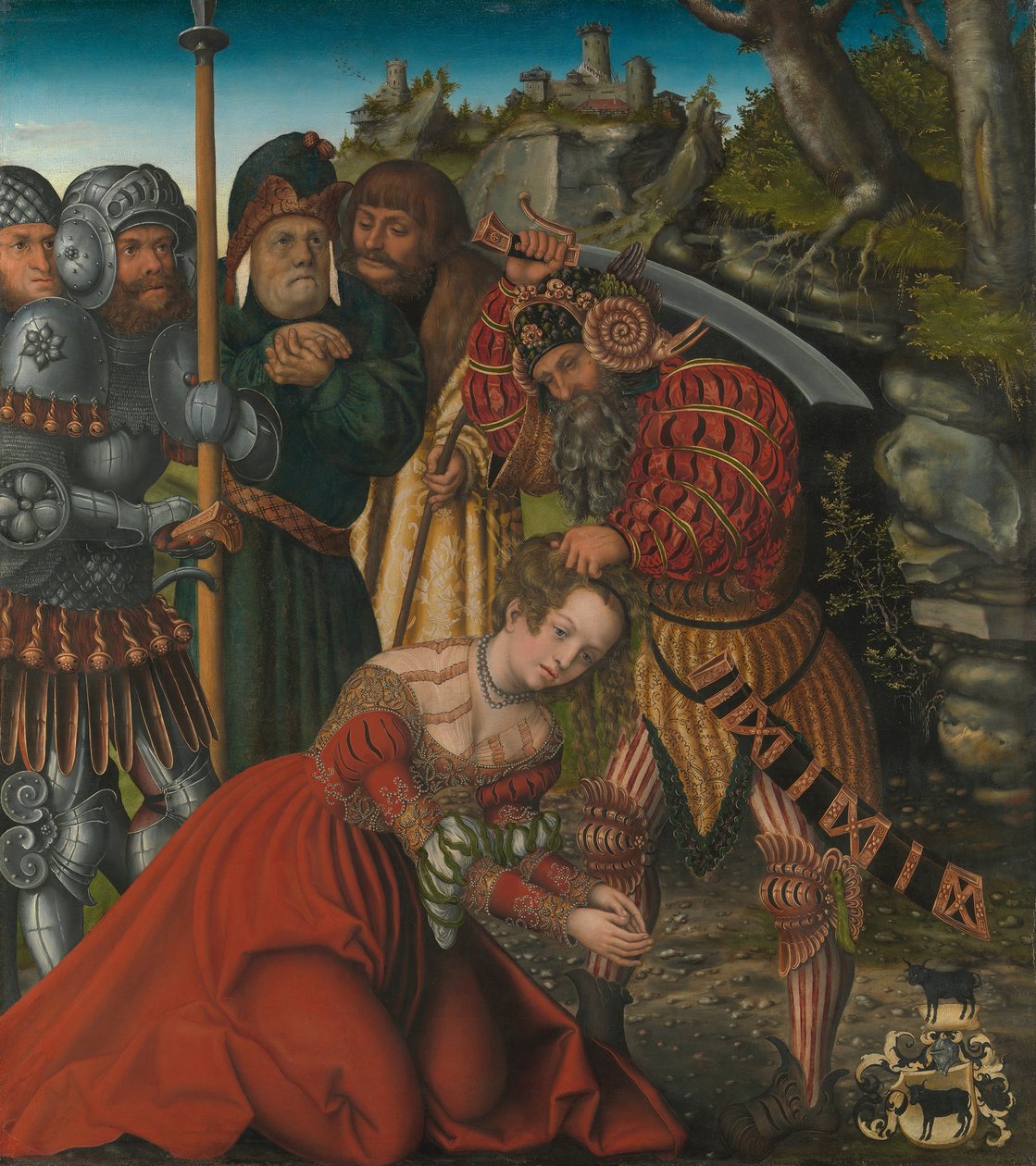 Szent Borbála mártíromsága, kb. 1510. alkotó: Lucas Cranach the Elder