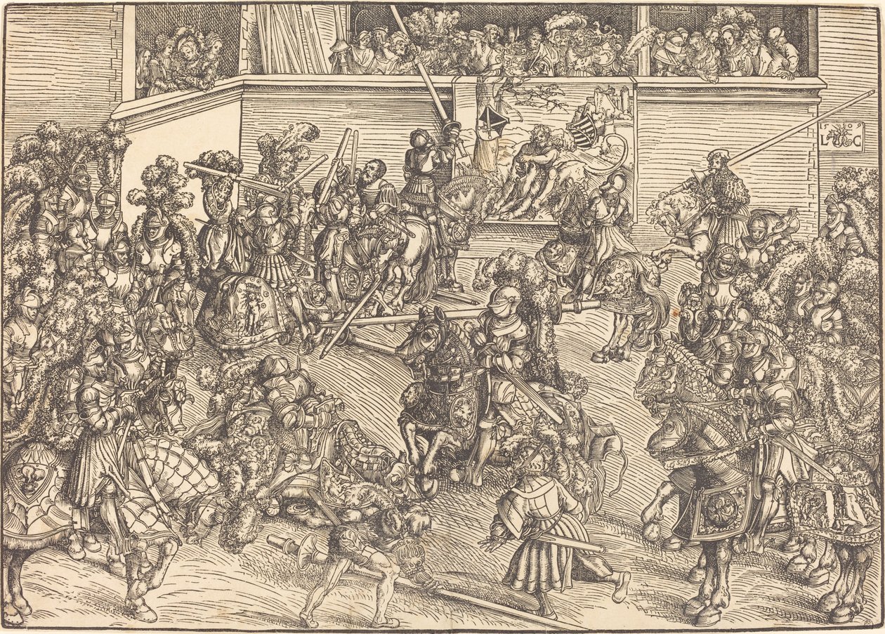 A második verseny Sámson és az oroszlán kárpitjával alkotó: Lucas Cranach the Elder