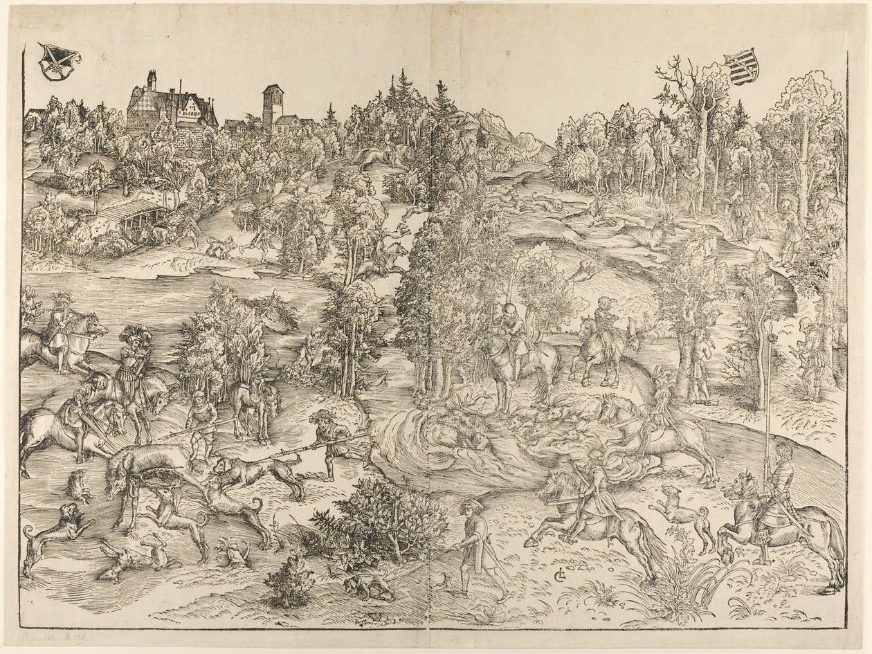 A szarvas vadászat alkotó: Lucas Cranach the Elder