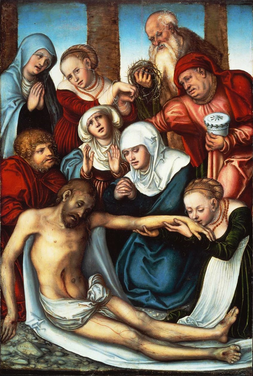 A siralom a halott Krisztus felett alkotó: Lucas Cranach the Elder