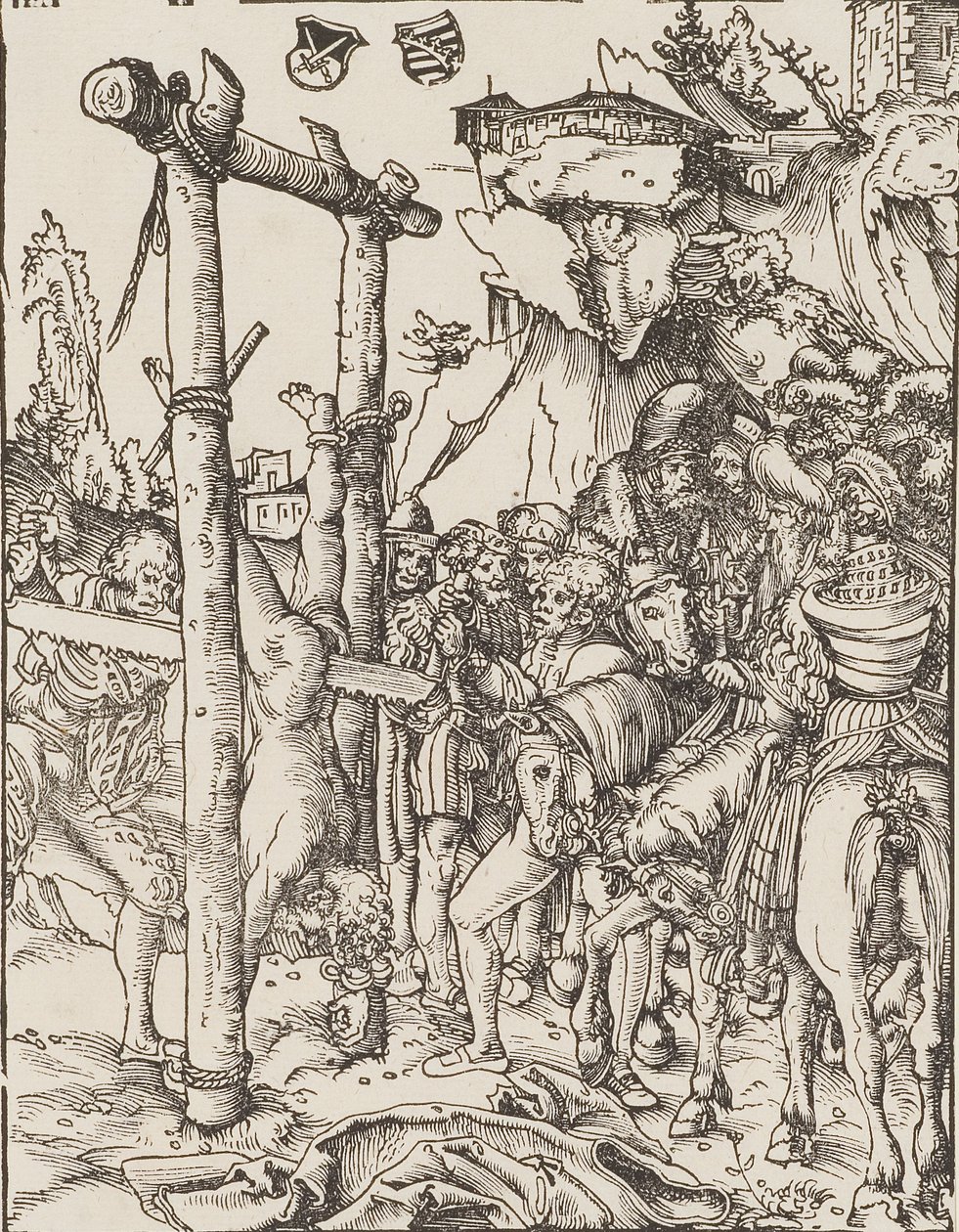 Szent Simon Zelotes fűrészelése alkotó: Lucas Cranach the Elder