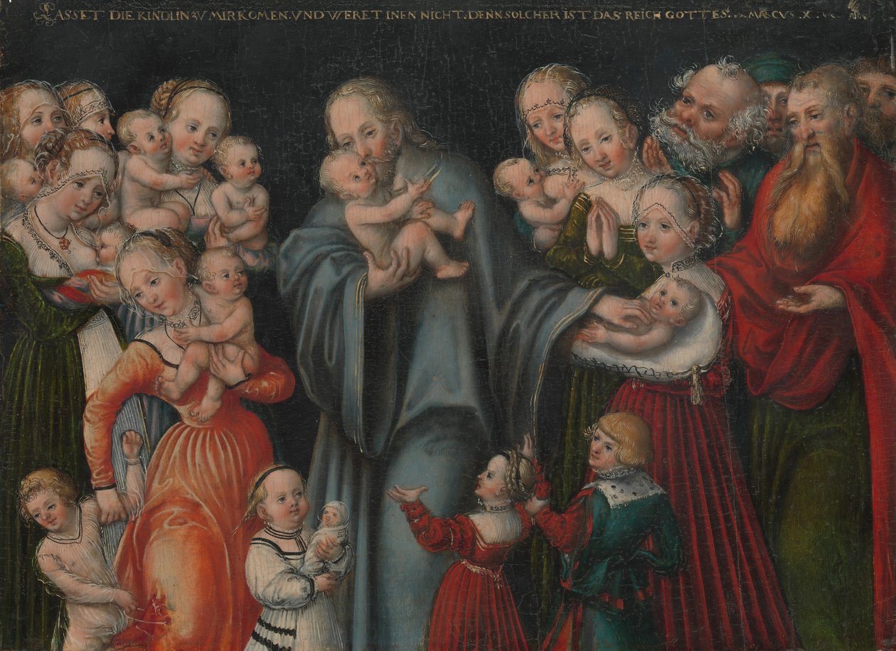 Krisztus megáldja a gyermekeket, kb. 1545-50. alkotó: Lucas Cranach the Younger