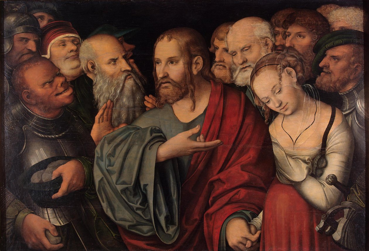 Krisztus és a házasságtörő nő alkotó: Lucas Cranach the Younger