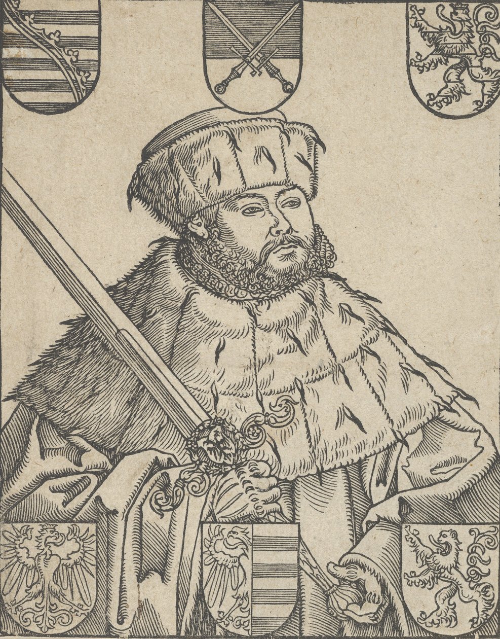Nagyképű John Frederic másolata választói köntösben alkotó: Lucas Cranach the Younger  