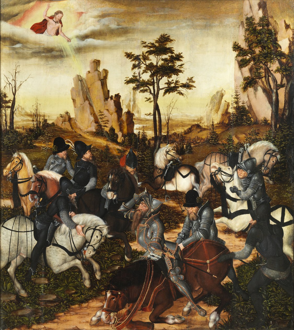 Német: Die Bekehrung des Paulus Szent Pál megtérése alkotó: Lucas Cranach the Younger
