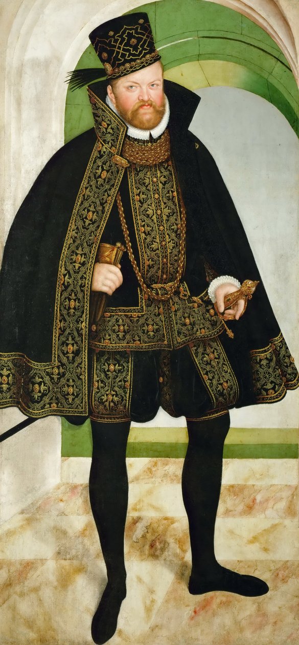 Németül: Augustus szászországi választófejedelem (1526-1586) Augustus, szászországi választófejedelem (1526-1586) alkotó: Lucas Cranach the Younger