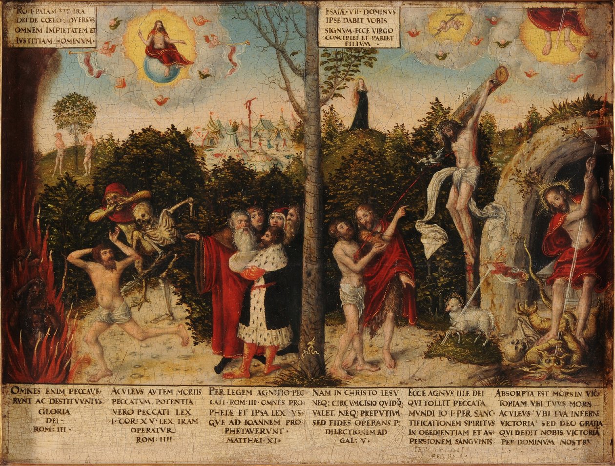 Törvény és kegyelem alkotó: Lucas Cranach the Younger
