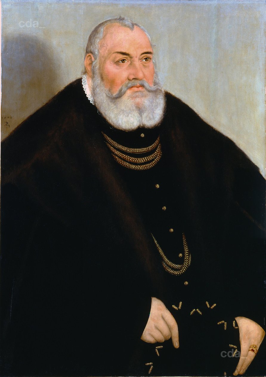 Brandenburg-Ansbachi Jámbor György portréja alkotó: Lucas Cranach the Younger