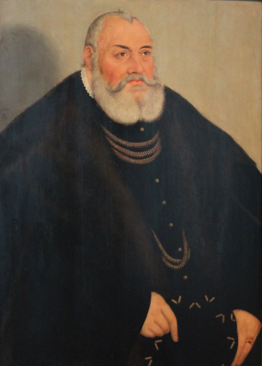 Brandenburg-Ansbachi Jámbor György portréja alkotó: Lucas Cranach the Younger