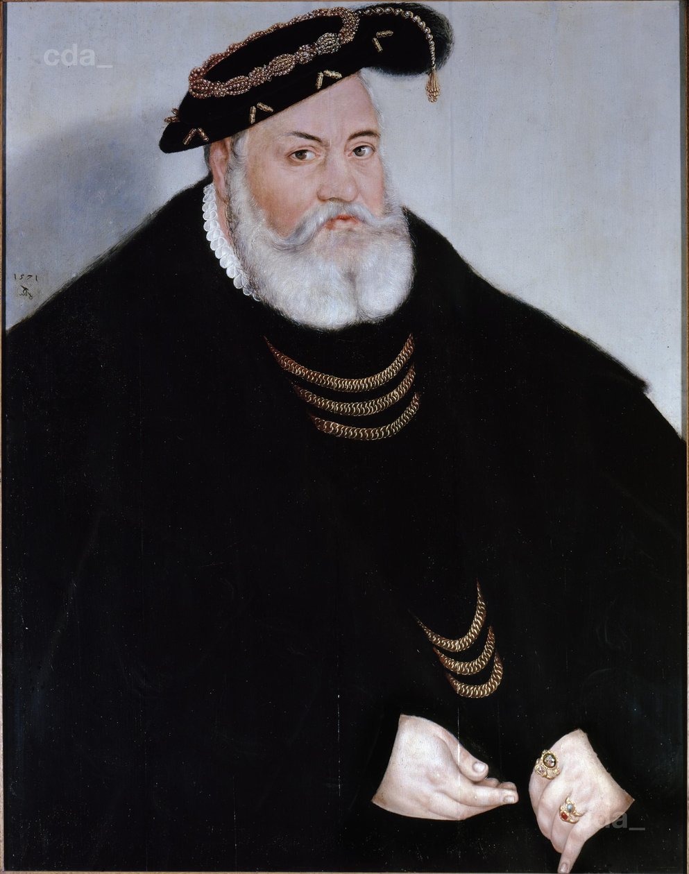 Brandenburg-Ansbachi Jámbor György márki portréja alkotó: Lucas Cranach the Younger