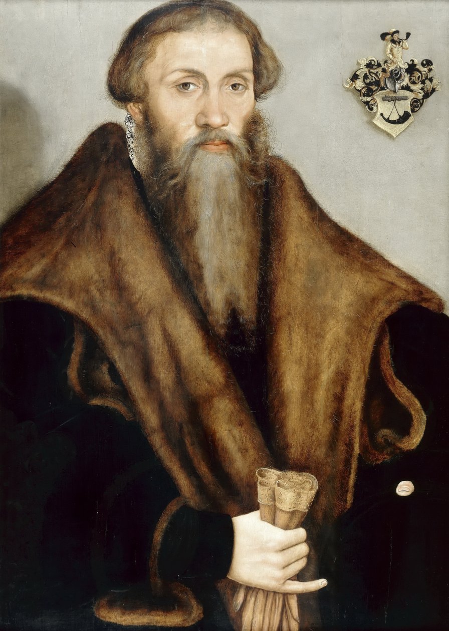 Leonhard Badhorn (1510-1587) szász jogász portréja alkotó: Lucas Cranach the Younger