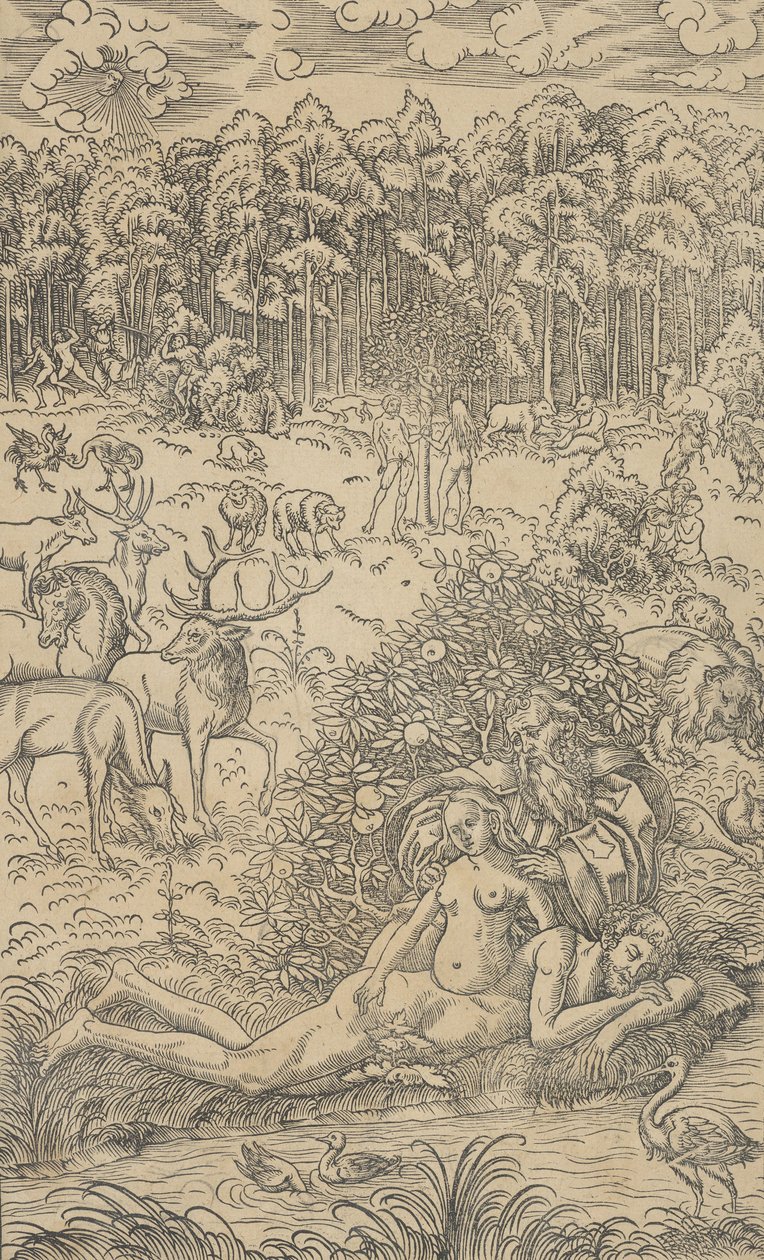 Éva teremtése alkotó: Lucas Cranach the Younger  