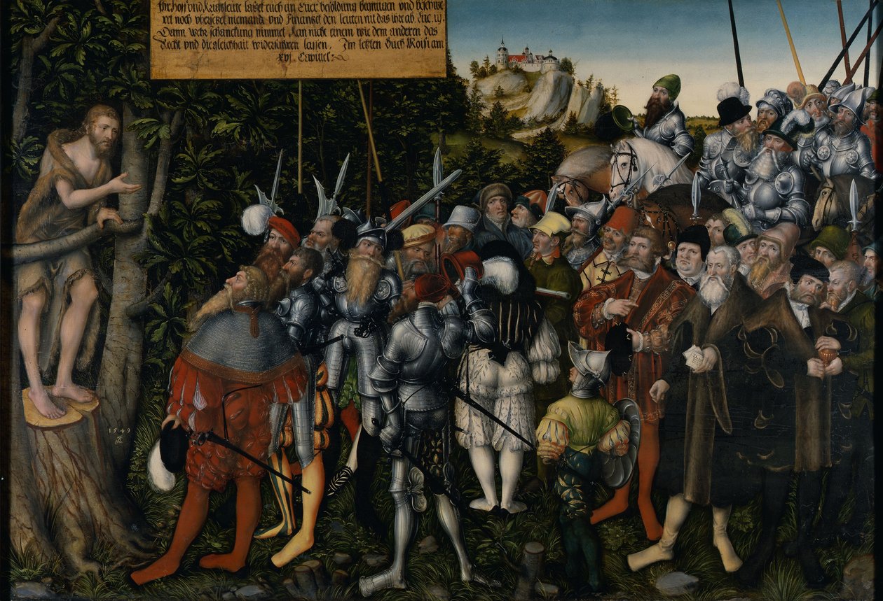 Keresztelő János beszéde, 1549 alkotó: Lucas Cranach the Younger
