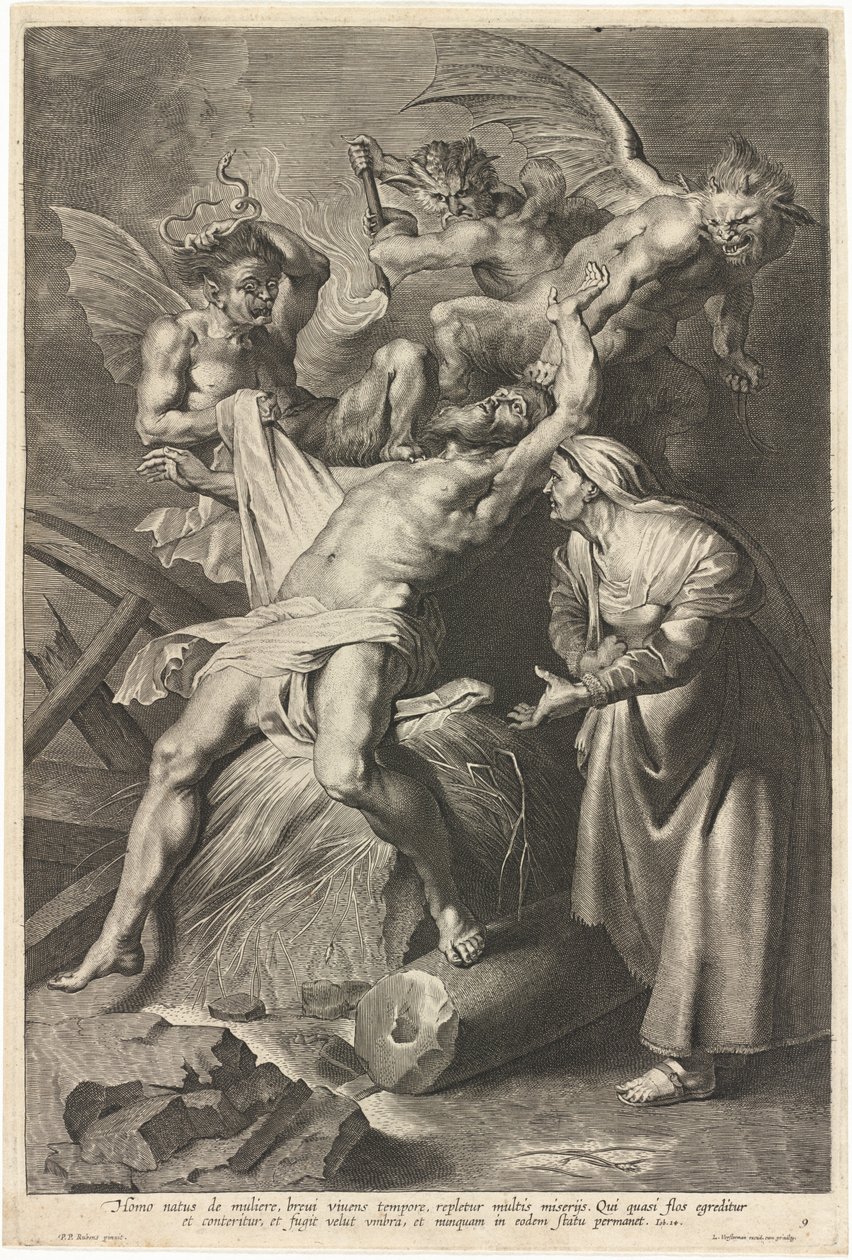 A démonok által gyötört és a felesége által bántalmazott állás alkotó: Lucas Emil Vorsterman after Sir Peter Paul Rubens