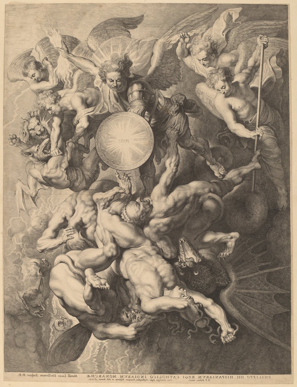 A lázadó angyalok bukása alkotó: Lucas Emil Vorsterman after Sir Peter Paul Rubens