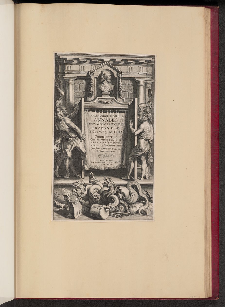 Címlap: Franciscus van Haer, Annales Dukes vagy Princes of Brabantiae, III alkotó: Lucas Emil Vorsterman after Sir Peter Paul Rubens