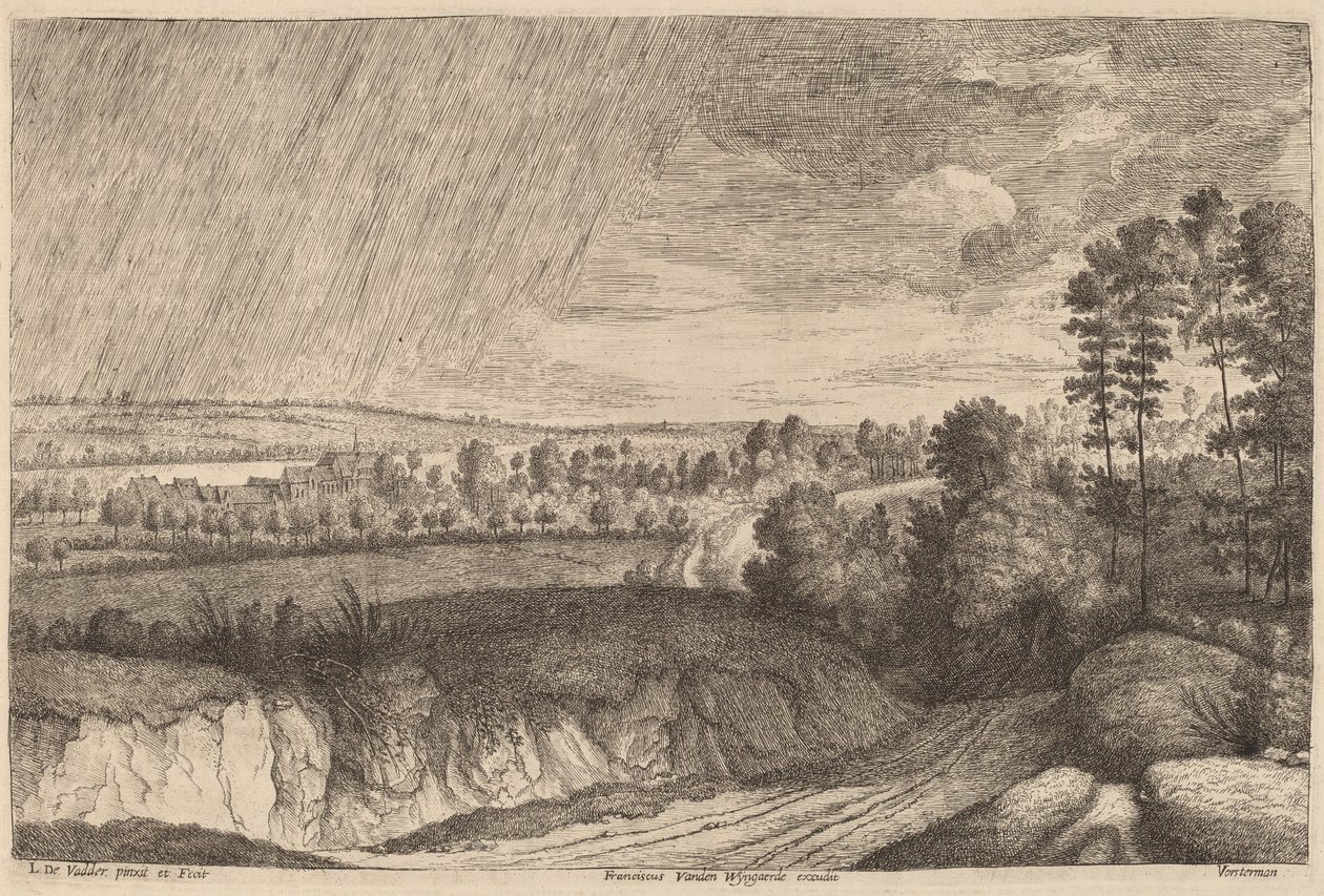 Esős táj alkotó: Lucas Emil Vosterman, after Lodewijk de Vadder