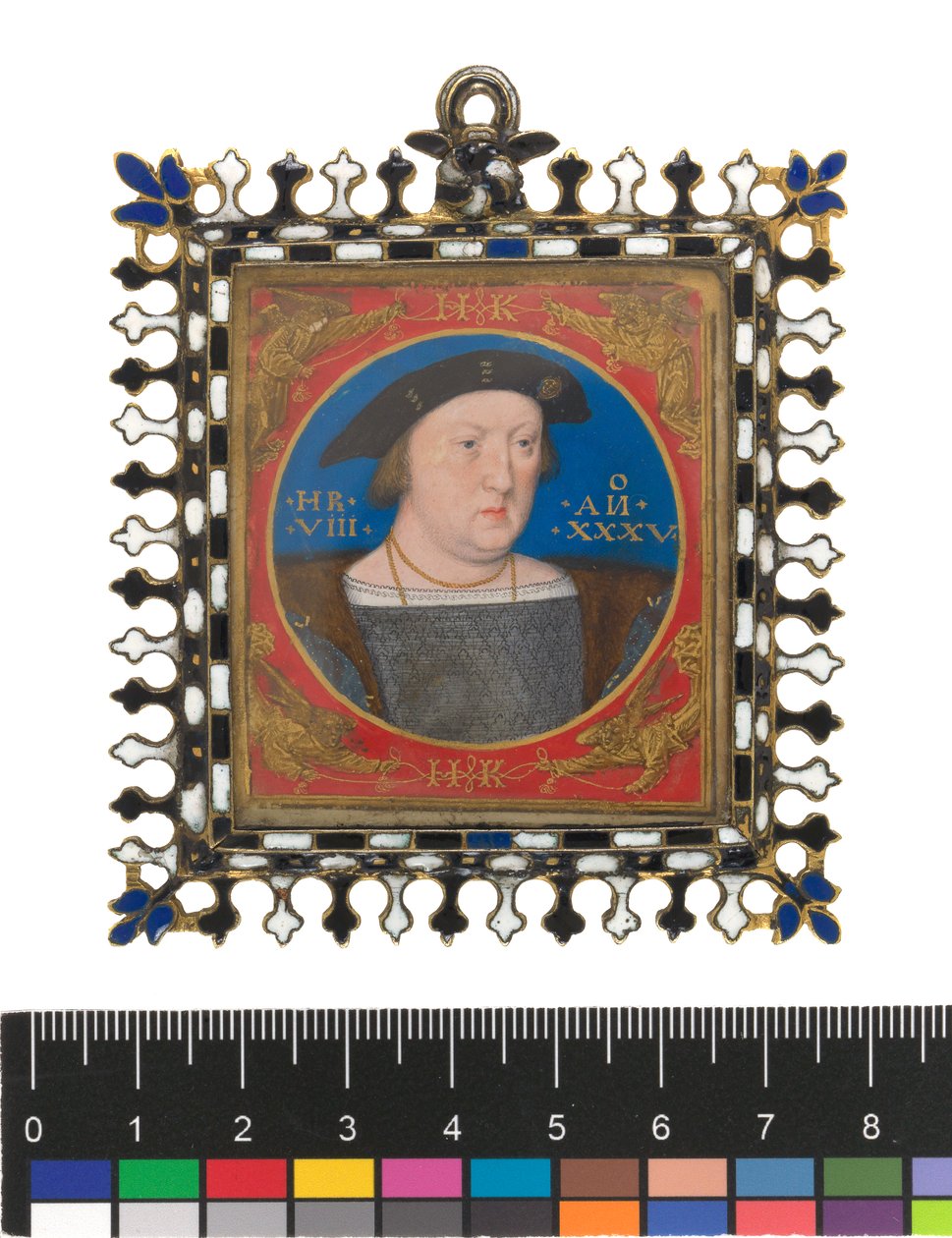 VIII. Henrik, 1525-27 körül (testszín pergamen a kártyán) alkotó: Lucas Horenbout or Hornebault
