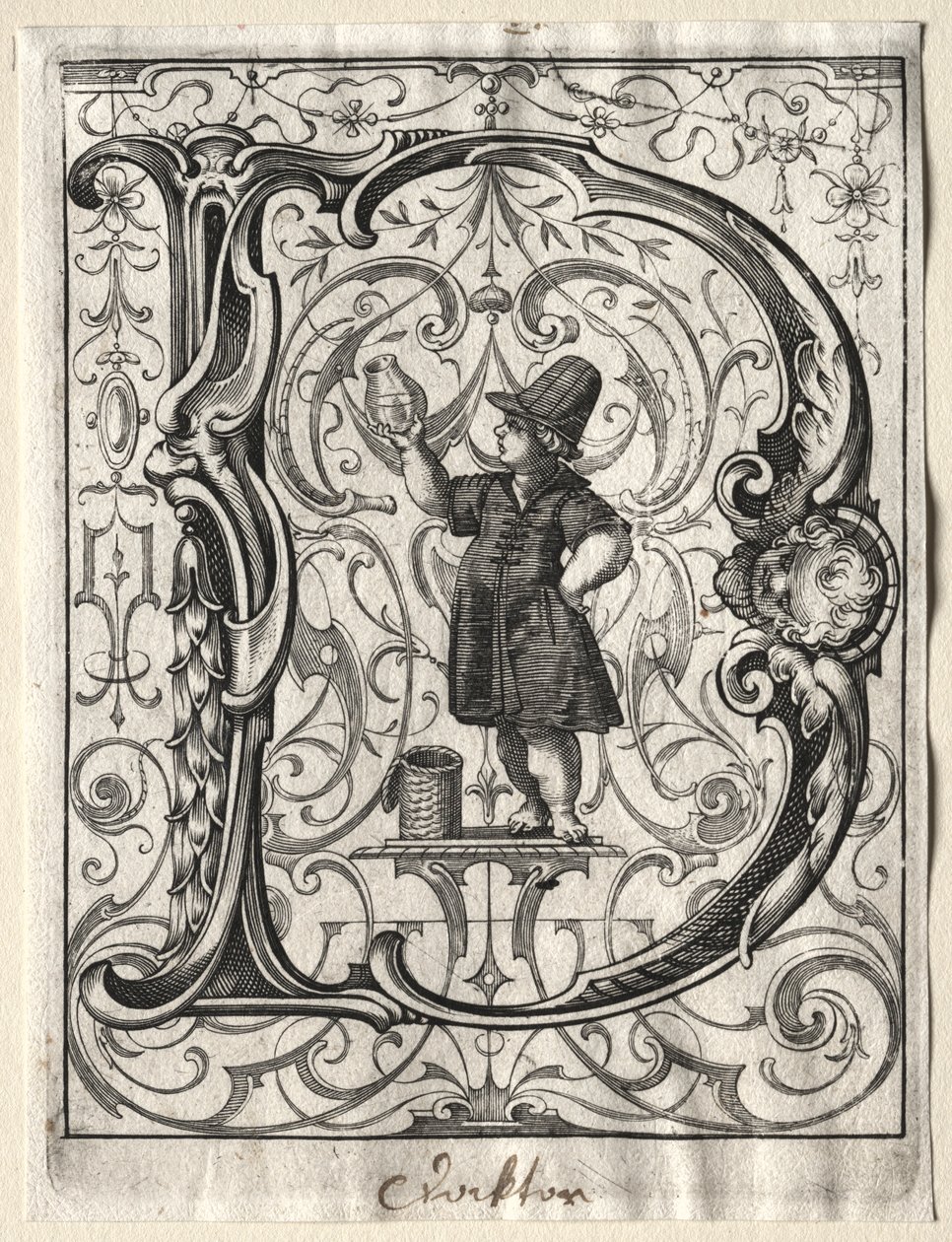Új ABC-füzet: D, 1627. alkotó: Lucas Kilian