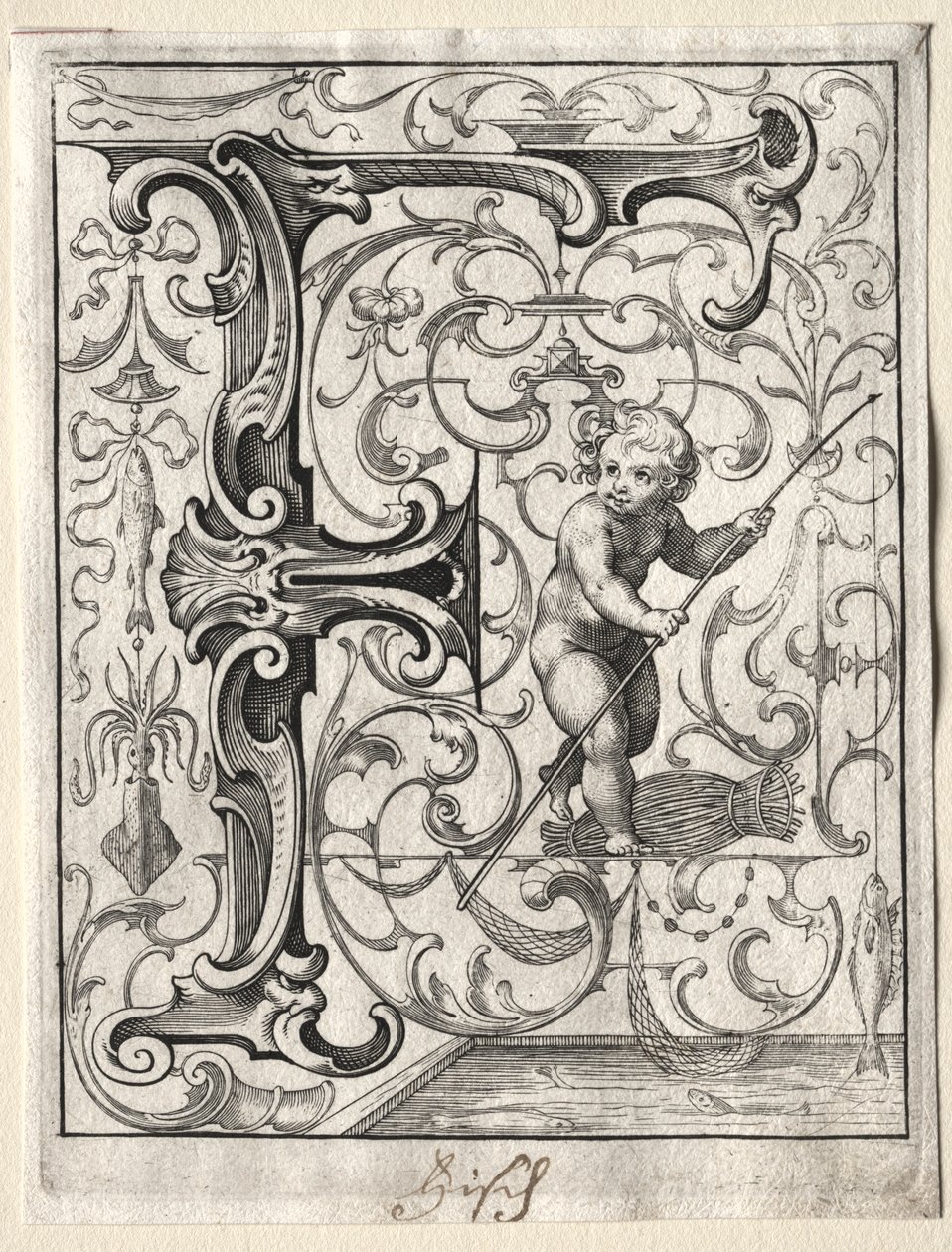 Új ABC-füzet: F, 1627. alkotó: Lucas Kilian