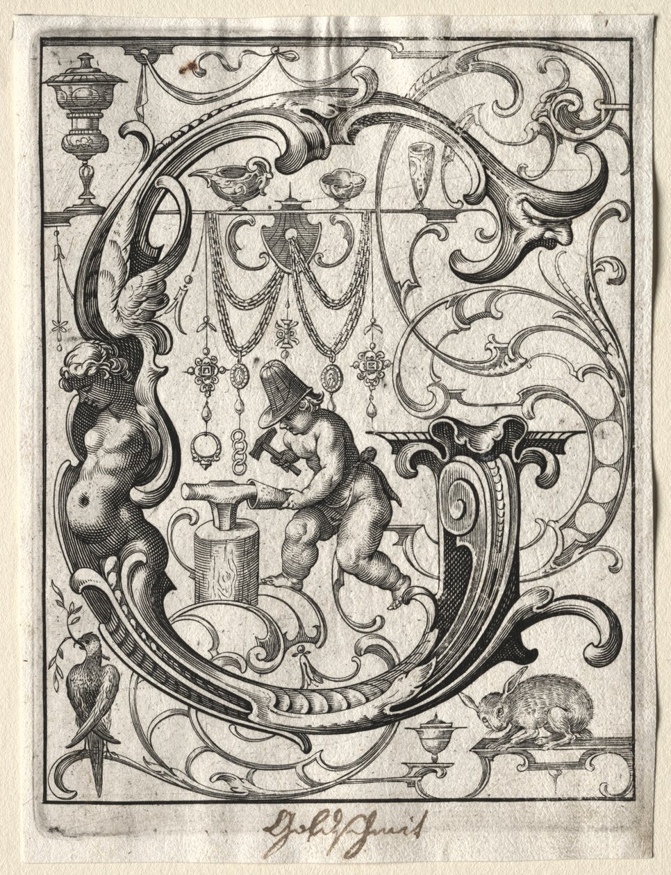 Új ABC-füzet: G, 1627. alkotó: Lucas Kilian