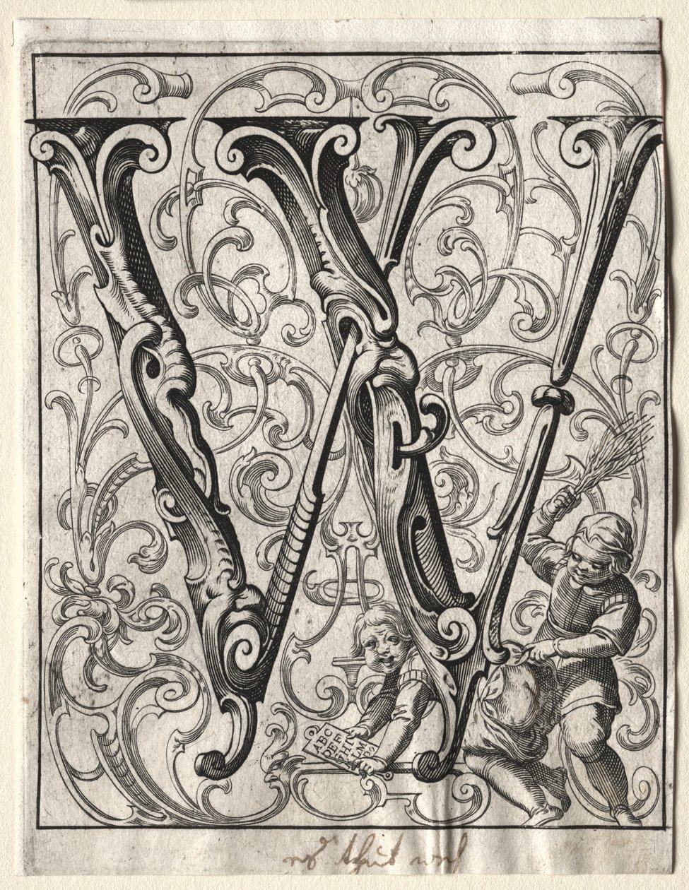 Új ABC-füzet: W, 1627. alkotó: Lucas Kilian