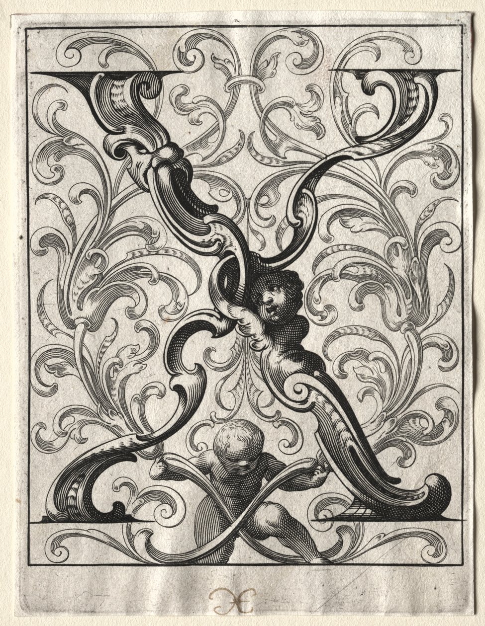 Új ABC füzet: X, 1627. alkotó: Lucas Kilian