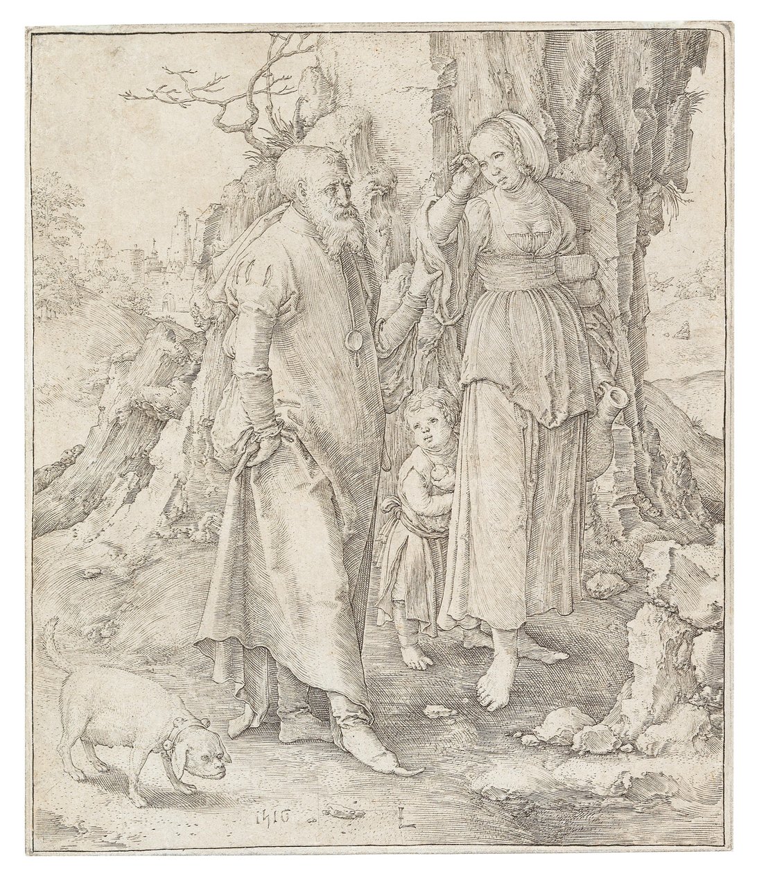 Hágár megtagadása, 1516. alkotó: Lucas Leyden van