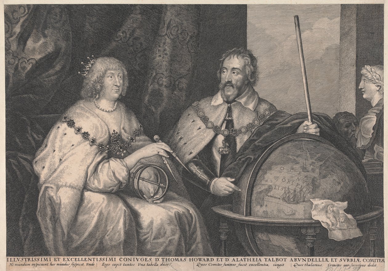 Thomas Howard, Arundel 21. grófja és Alethea Howard (született Talbot), 13. Furnival bárónő, Arundel grófnője alkotó: Lucas Vorsterman