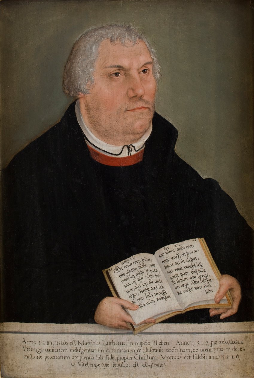 Luther Márton (1483–1586) portréja (olaj, tábla) alkotó: Lucas the Elder (workshop of) Cranach