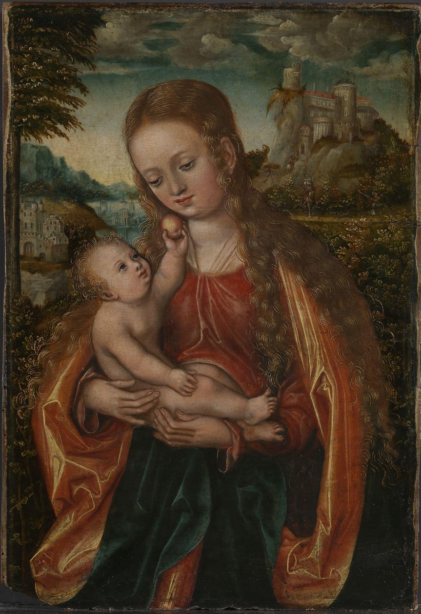 A Szűz és a Gyermek, 1518 körül (olaj, fa) alkotó: Lucas the Elder (workshop of) Cranach