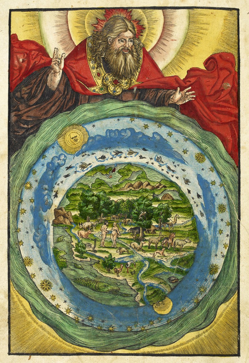 Egy fametszet az Édenkertről - ""Bibliából, vagyis a teljes német nyelvű Szentírásból. mart Luth."" Wittemberg: nyomta Hans Lufft alkotó: Lucas the Elder Cranach
