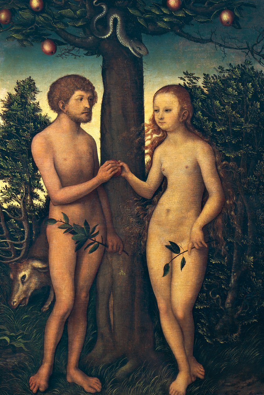 Ádám és Éva, Lucas Cranach Elder (1472-1553) alkotó: Lucas the Elder Cranach