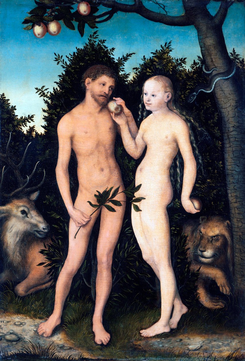 ""Ádám és Éva a Paradicsomban"" Lucas Cranach, idősebb (1472-1553) festménye, 1531 Staatliche Museen, Berlin Németország ©DeAgostini/Leemage alkotó: Lucas the Elder Cranach