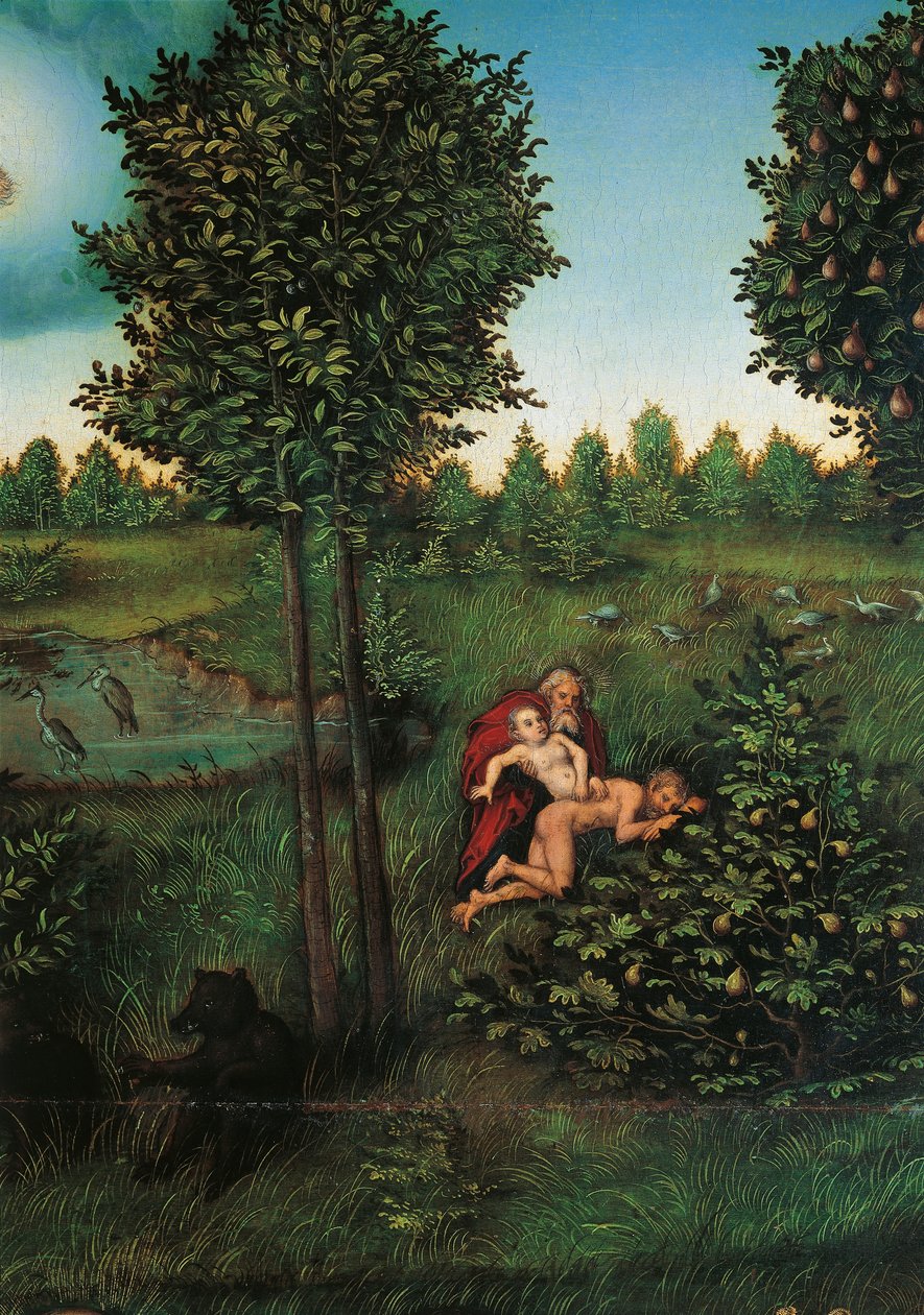 Paradicsom részlete, 1530 körül (olaj, tábla) alkotó: Lucas the Elder Cranach