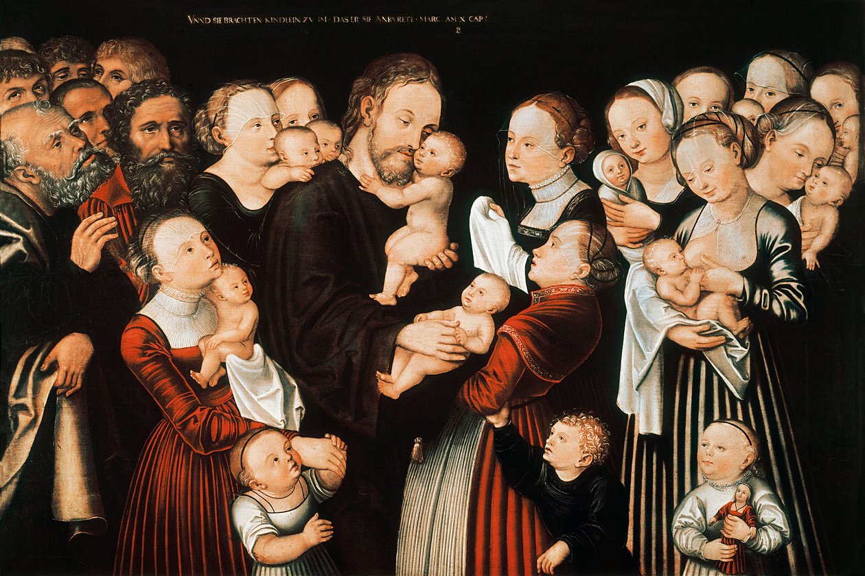 Jézus és a gyerekek alkotó: Lucas the Elder Cranach
