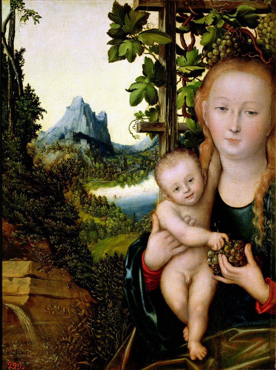 Madonna és gyermek, 1525 körül (olaj, fa) alkotó: Lucas the Elder Cranach