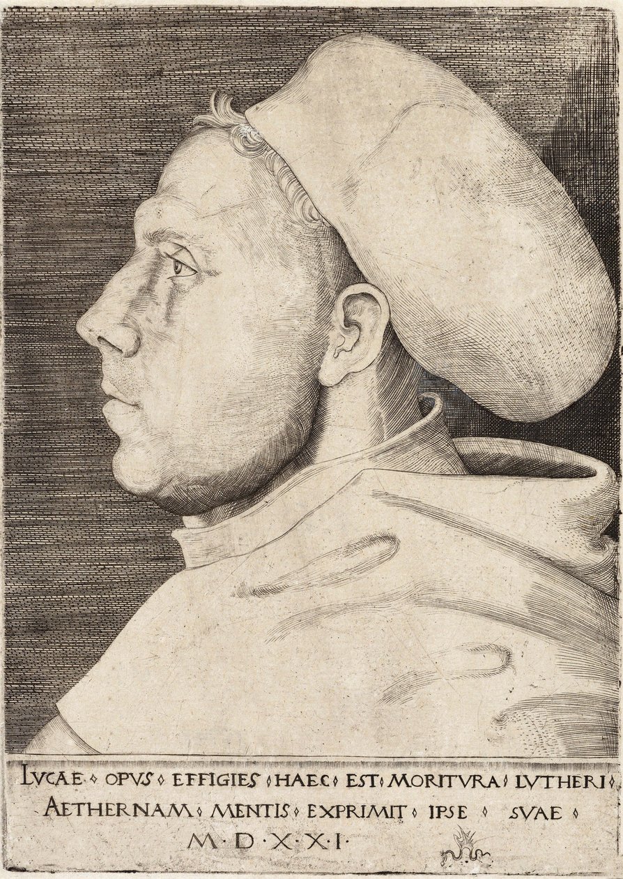 Luther Márton Ágostonrendi szerzetesként, Lucas Cranach idősebb 1521 alkotó: Lucas the Elder Cranach