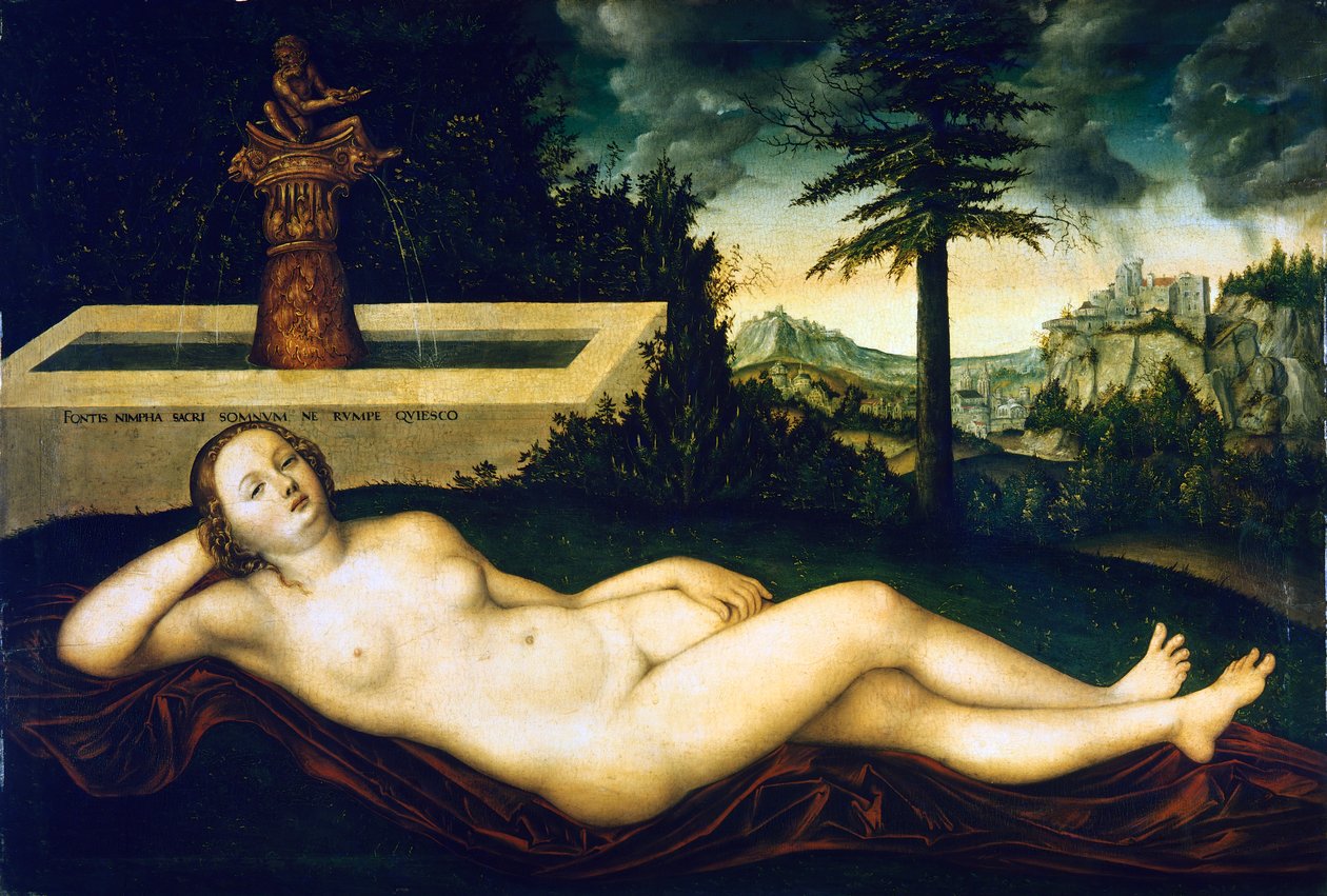 Nimfa a szökőkútnál alkotó: Lucas the Elder Cranach