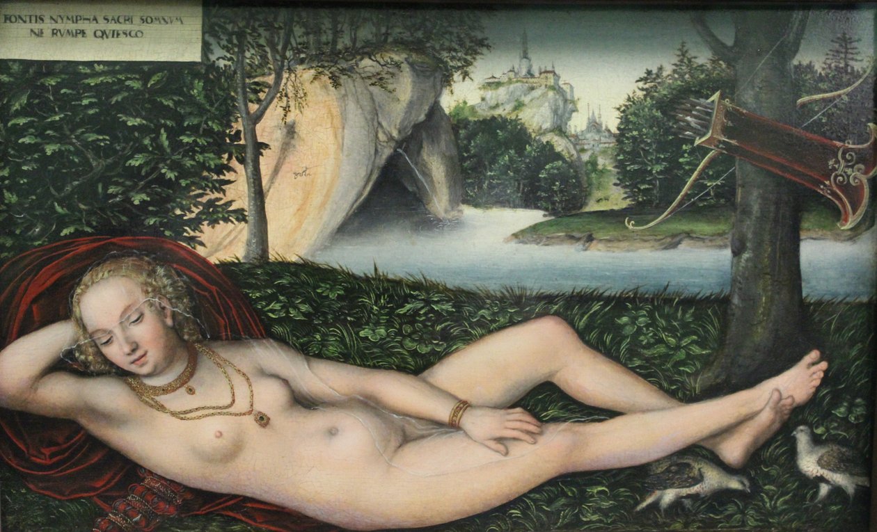 Nimfa a forrásnál, 1537 után (olaj, tölgyfa) alkotó: Lucas the Elder Cranach